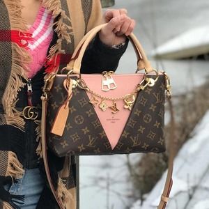💎✨BEAUTIFUL✨💎LOUIS VUITTON V tote BB Monogram Rose Poudre